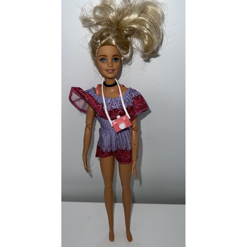 (..1)Barbie DHL82 Made‎ to Move Barbie Doll outfit EUC C167